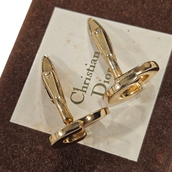 Christian Dior Vintage Gold Cufflinks - Picture 2 of 7